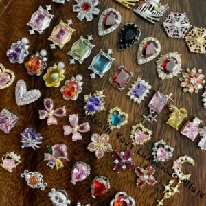 Luxury Zircon Colorful  Nail Charms